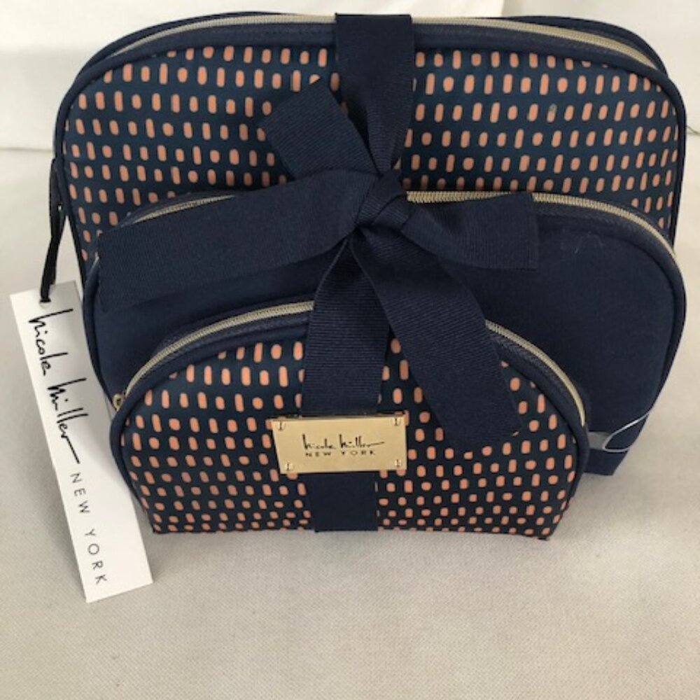 NICOLE MILLER COSMETIC BAG SET NWY